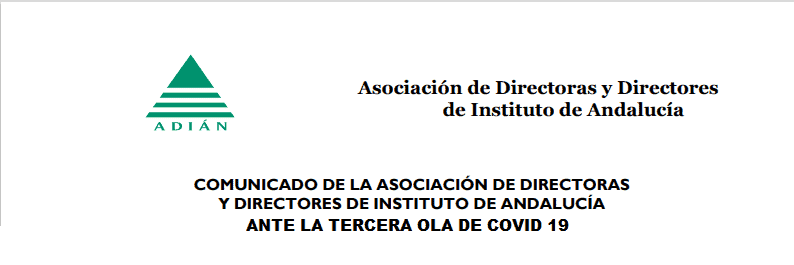 COMUNICADO DE ADIÁN ANTE LA TERCERA OLA DE COVID 19