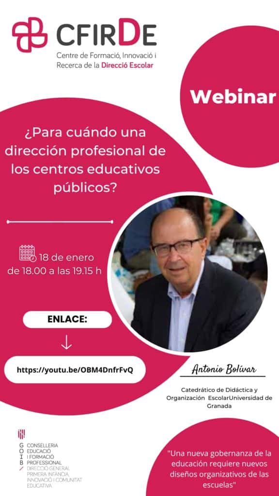 FORMACIÓN: ¿PARA CUÁNDO UNA DIRECCIÓN PROFESIONAL DE LOS CENTROS EDUCATIVOS?